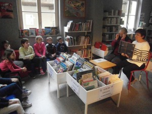 Animation du 10 avril à la bibliothèque avec la classe de CE