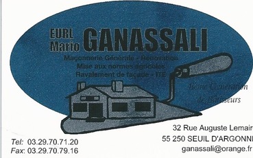 EURL GANASSALI (Maçonnerie, terrassement, ravalement de façades)